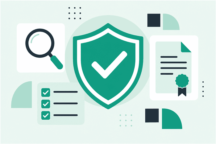 Ilustración abstracta de verificación y comparación